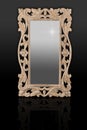 Antique gilt frame handcrafted carved wood mirror frame with ornament designs ideal for space typing