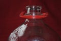 Antique glass milk jug. Royalty Free Stock Photo