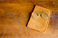 Antique Glasses and Leather Book