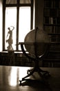 Antique Globe and Statue