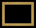 The antique gold frame on the black background Royalty Free Stock Photo
