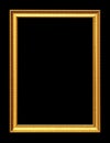 The antique gold frame on black background Royalty Free Stock Photo