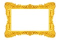 Antique gold frame isolated on white background Royalty Free Stock Photo