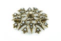 Antique Gold ladies Star Shaped Broach Diamond and Pearl Inlays.