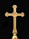 Antique gold metal cross