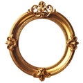 Antique gold round frame Royalty Free Stock Photo