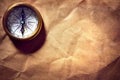 Antique golden compass Royalty Free Stock Photo