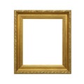 Antique golden frame isolated on white background Royalty Free Stock Photo