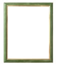 Antique golden frame isolated on white background with clipping path.European art Royalty Free Stock Photo