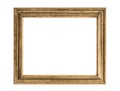 antique golden frame isolated on white background Royalty Free Stock Photo