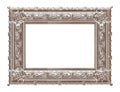 Antique golden frame isolated on white background Royalty Free Stock Photo