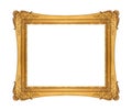 Antique golden frame isolated on white background Royalty Free Stock Photo