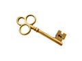 Antique Golden Key on Transparent Background for Unlocking Secrets and Opportunities Royalty Free Stock Photo