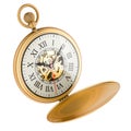 Antique Golden Pocket Watch, 3D rendering Royalty Free Stock Photo