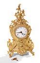 Antique goldish clock. Royalty Free Stock Photo