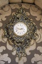 Antique goldish clock. Royalty Free Stock Photo