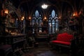 Antique Gothic vampire room. Generate Ai