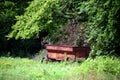 Antique Grain Wagon Sits Discarded