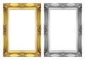 Antique gray and gold frame