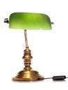 Antique green bankers lamp Royalty Free Stock Photo