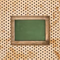 Antique green chalkboard over vintage polka