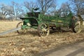 Antique green Farming Wagon Royalty Free Stock Photo