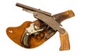 Antique Guns and Holster Royalty Free Stock Photo