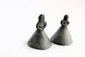 Antique hand made clay bells. Made in Mexico Royalty Free Stock Photo