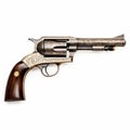 Antique Handgun: Colt Single Action Army (peacemaker) On White Background Royalty Free Stock Photo