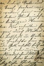 Antique handwriting letter. Grunge paper background