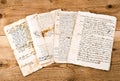 Antique handwritings Royalty Free Stock Photo