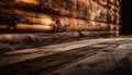 Antique hardwood table, rustic plank pattern, nature textured backdrop generated by AI