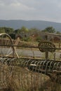 Antique Haymaker by a bridge in the Luberon France Royalty Free Stock Photo