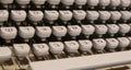 Antique hebrew typewriter keys Royalty Free Stock Photo