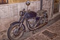 Antique and historic motorcycle Royalty Free Stock Photo