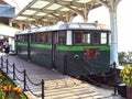 Antique British Colony Hong Kong Peak Cable Car Ancient Tram Public Transportation Train Vehicle Track Electric Cart Traffic 