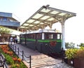 Antique British Colony Hong Kong Peak Cable Car Ancient Tram Public Transportation Train Vehicle Track Electric Cart Traffic 