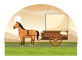 Antique horse carriage animal tractor Royalty Free Stock Photo