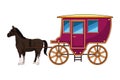 Antique horse carriage animal tractor Royalty Free Stock Photo