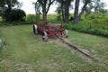 An antique horse-drawn farming wagon Royalty Free Stock Photo