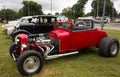 An antique hot-rod at an annual summer event in paducah Royalty Free Stock Photo