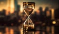 Antique hourglass counts down time, success awaits generated by AI