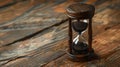 The Antique Hourglass Timer. AI generated Royalty Free Stock Photo
