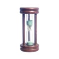 Antique hourglass using green sand