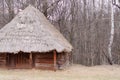 Antique hut with a straw roof Royalty Free Stock Photo