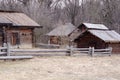 Antique hut with a straw roof Royalty Free Stock Photo