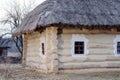 Antique hut with a straw roof Royalty Free Stock Photo