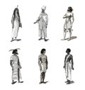 Costumes from Ancient Egypt | Antique Historic Illustrations
