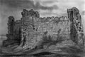 Antique Illustration of Scottish Medieval Castle