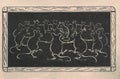 Antique illustration shows the mice drawn on blackboard. Vintage illustration shows the cute micedrawn on blackboard